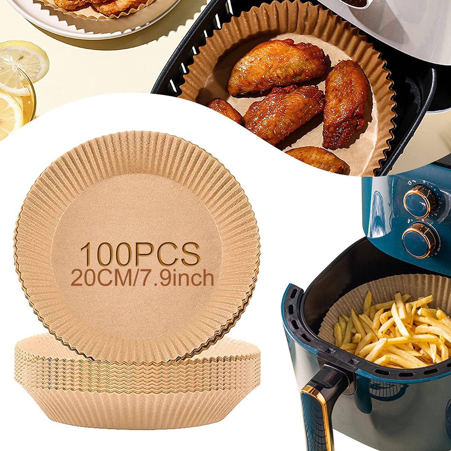 Air Fryer Disposable Paper Liner 50/100 pcs