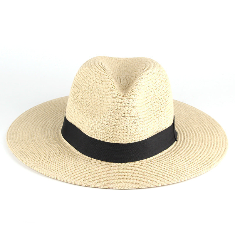 1 Piece Women/Men Wide Brim Straw Beach Sun Hat UPF50+