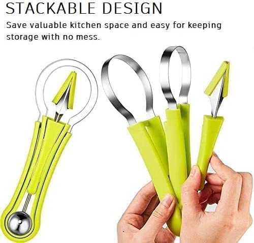 Professional 4 In 1 Stainless Steel Watermelon Cutter Fruit Carving Tools 1 PCS