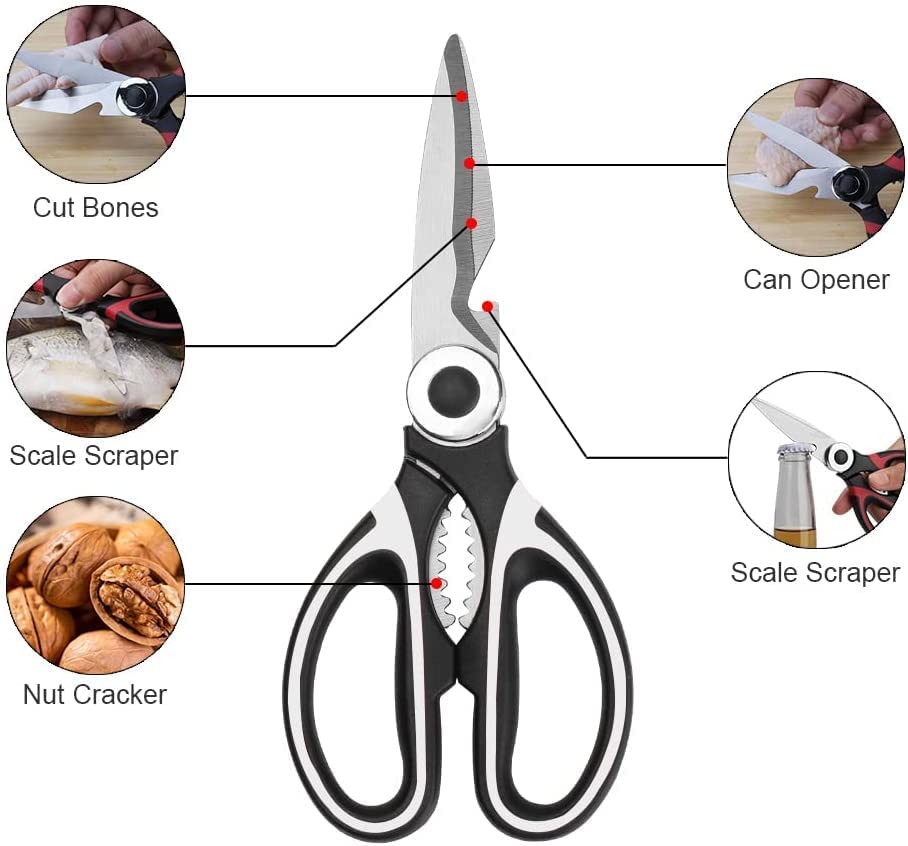 Sharp Kitchen Shears, kitchen Scissors with Cover 1 Piece