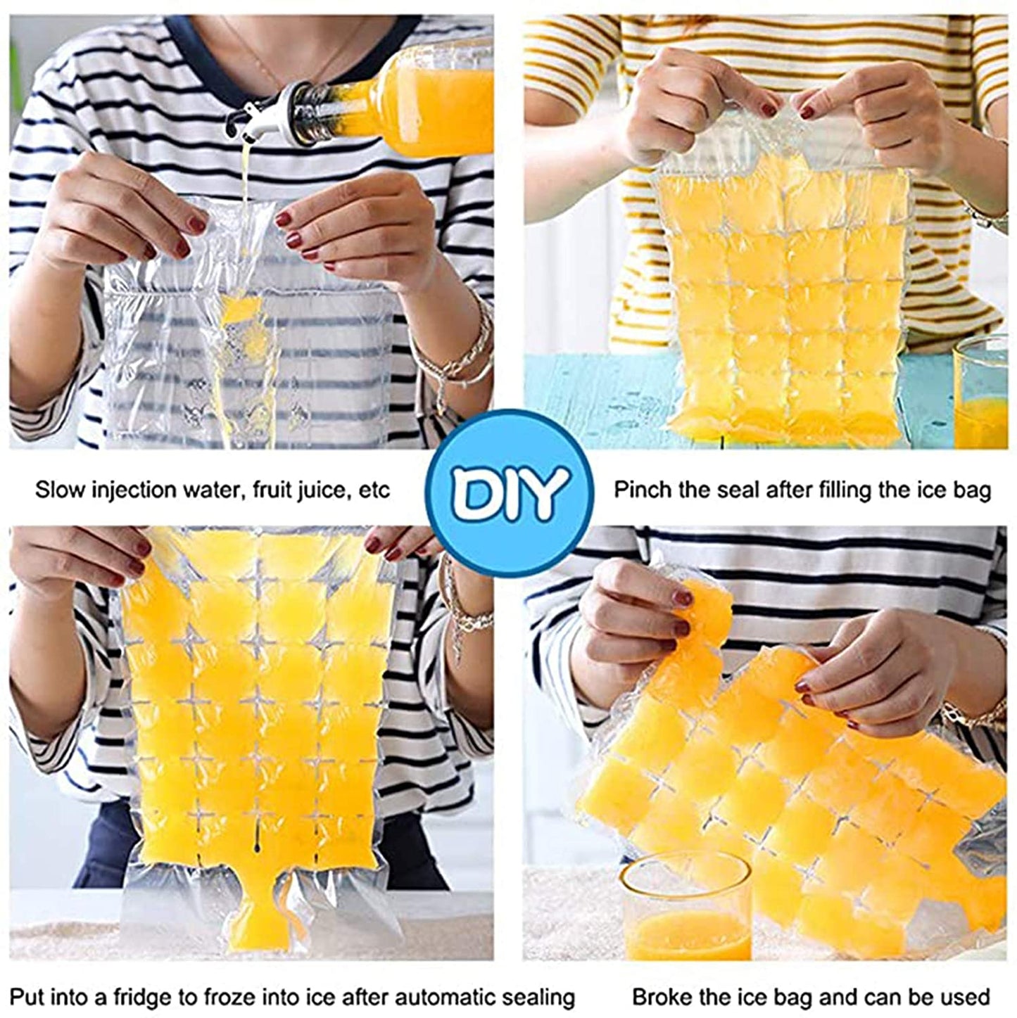 Disposable Ice Cube Bags1200 Ice Cubes, 50 Bags