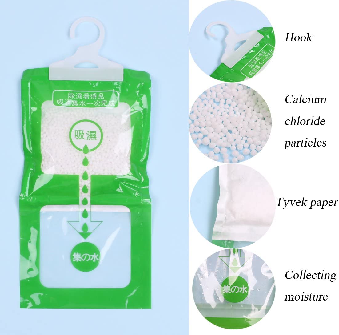 5 Pack Kitchen Bathroom Wardrobe Hanging Hygroscopic Desiccant Bag