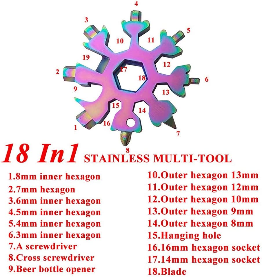 3 Pack Snowflake 18-in-1 Multi Tool