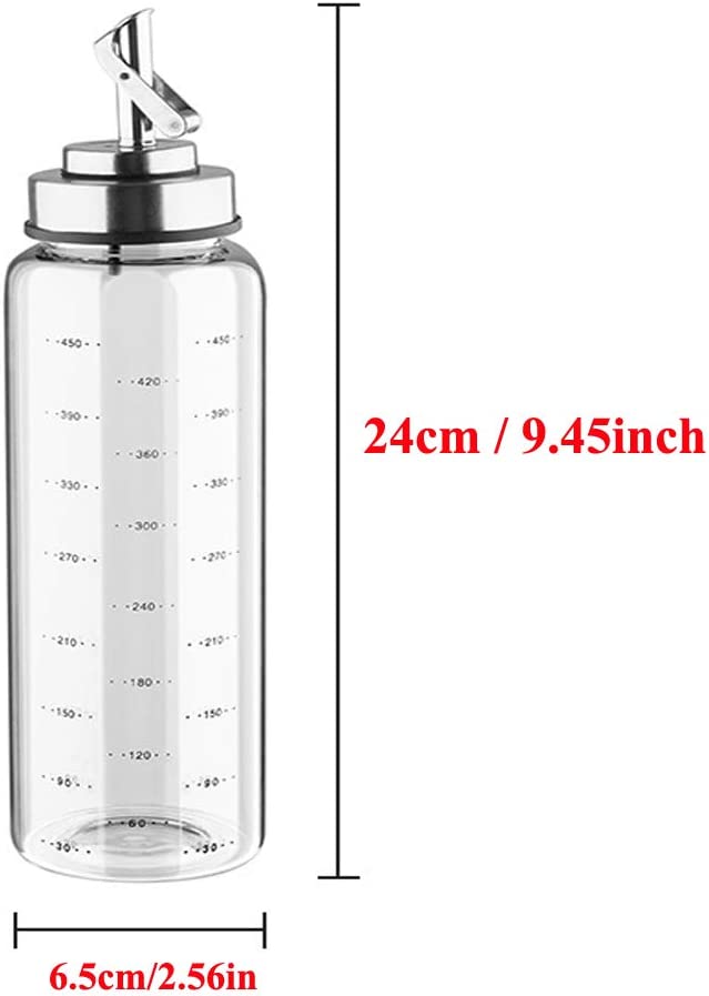 Olive Oil Dispenser Bottle,Automatic opening and closing oil pot 17 Ounce/500ML