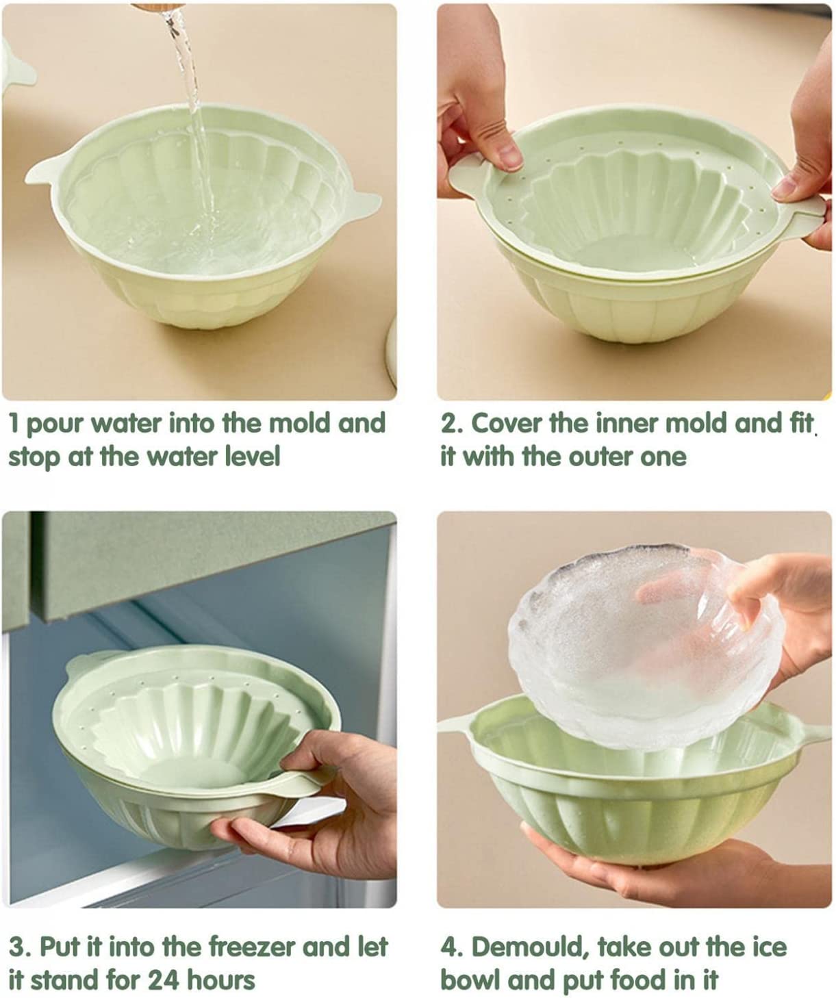 Ice Bowl Maker Mold for Summer Party Bar Supply-2 Packs