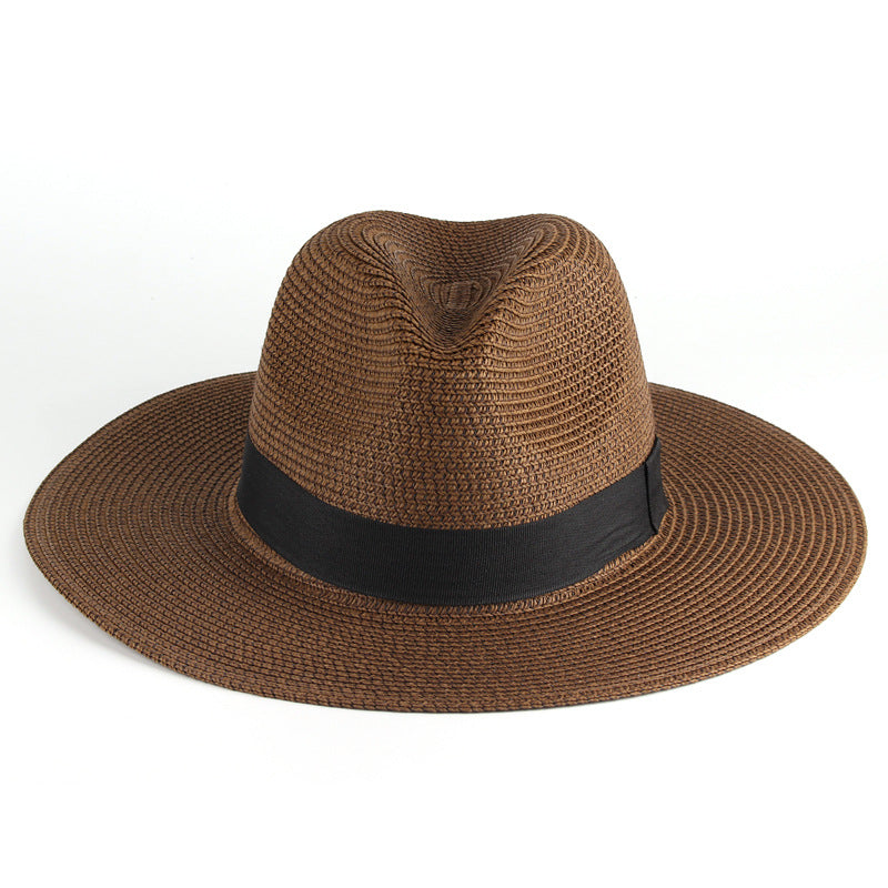 1 Piece Women/Men Wide Brim Straw Beach Sun Hat UPF50+