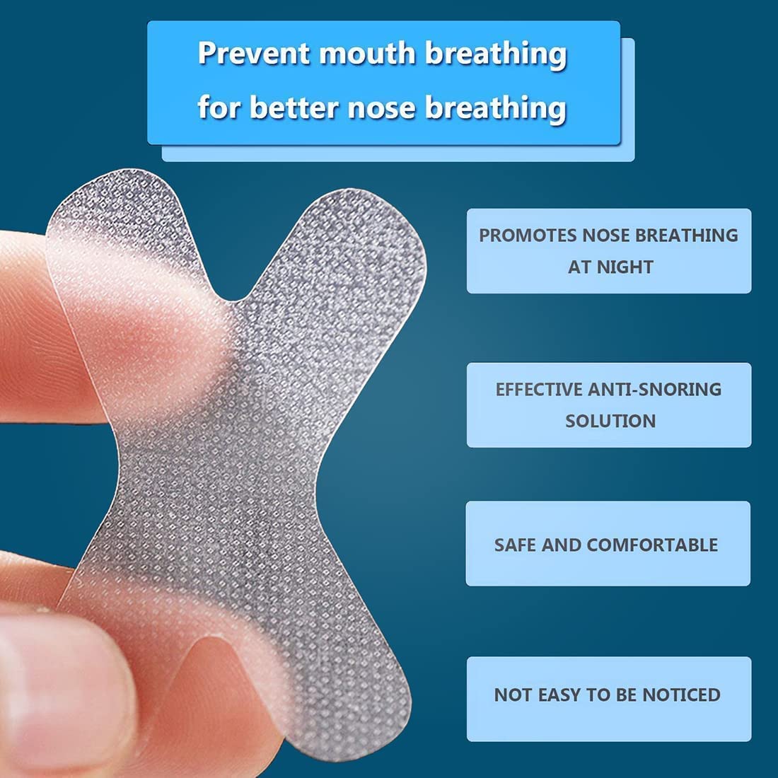 Anti‑Snoring Patch,Nasal Strips Mouth Strips for Sleeping