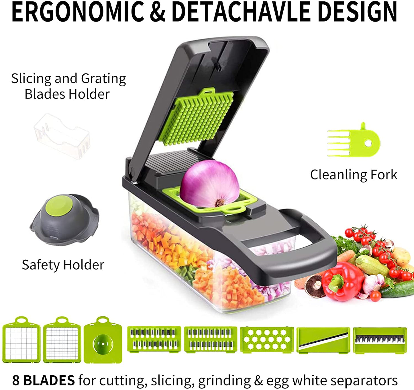 Pro 13 in 1 professional food Chopper multifunctional Vegetable Chopper- 1 Set