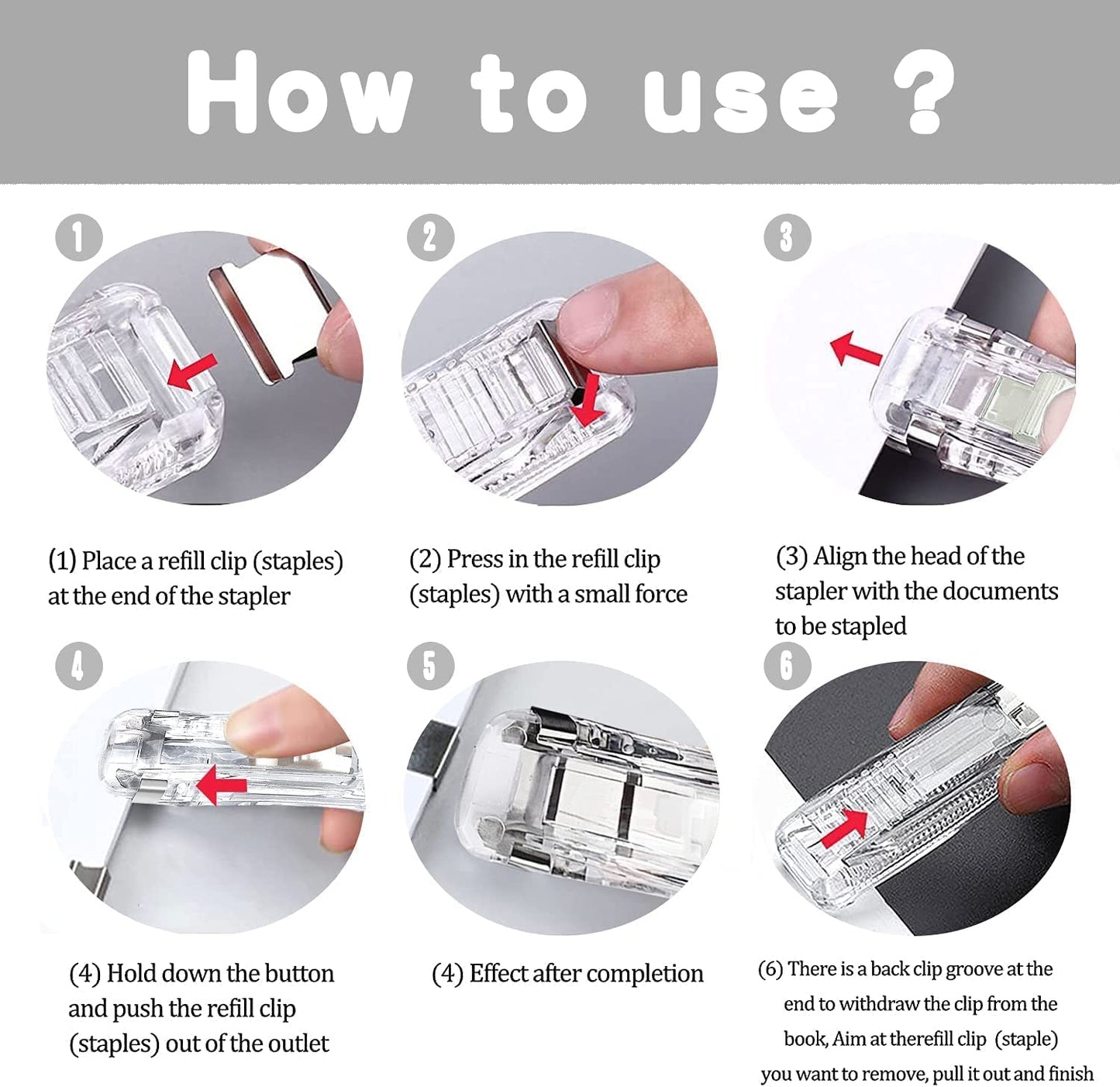 Desktop Stapler, Includes 108 Reusable Staples Office Paper Clips 40 Sheet Capacity