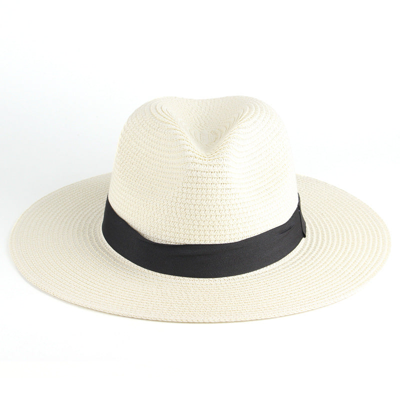 1 Piece Women/Men Wide Brim Straw Beach Sun Hat UPF50+