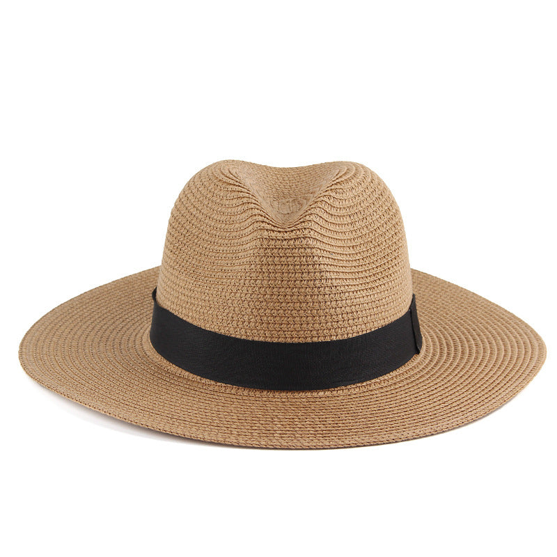 1 Piece Women/Men Wide Brim Straw Beach Sun Hat UPF50+