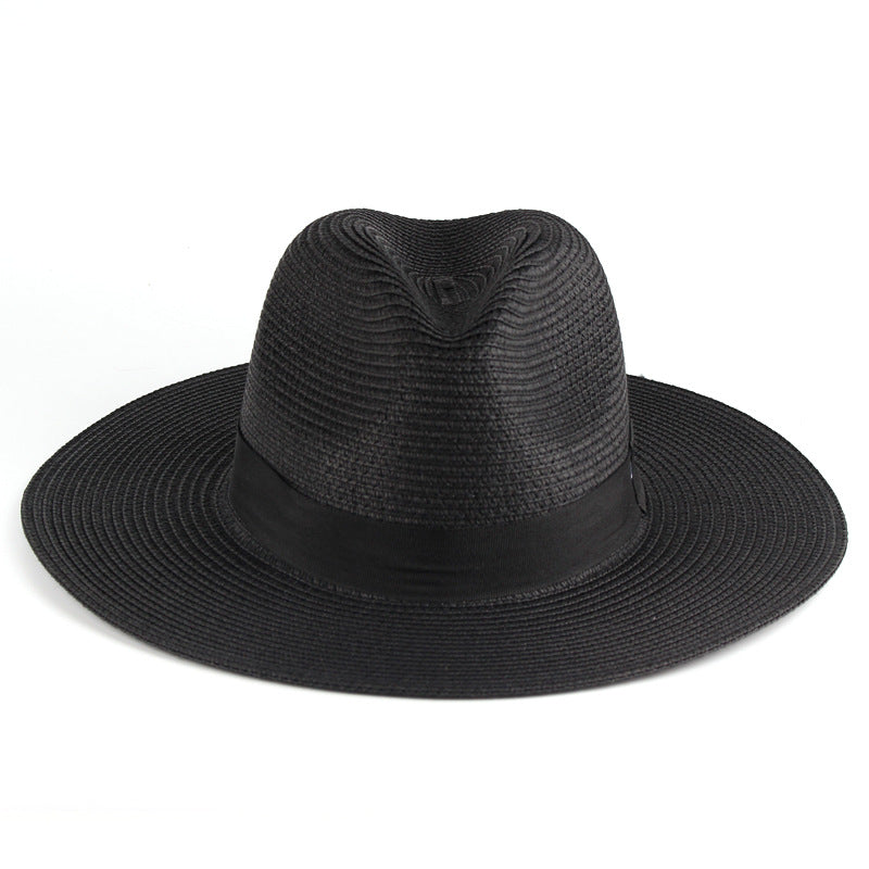 1 Piece Women/Men Wide Brim Straw Beach Sun Hat UPF50+