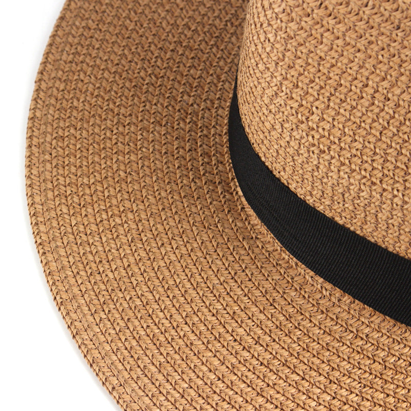 1 Piece Women/Men Wide Brim Straw Beach Sun Hat UPF50+